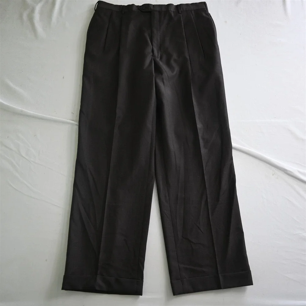 Jos. A.‎ Bank 44L 36x32 Brown 100% Wool Gordon Mens Jacket Pants Suit